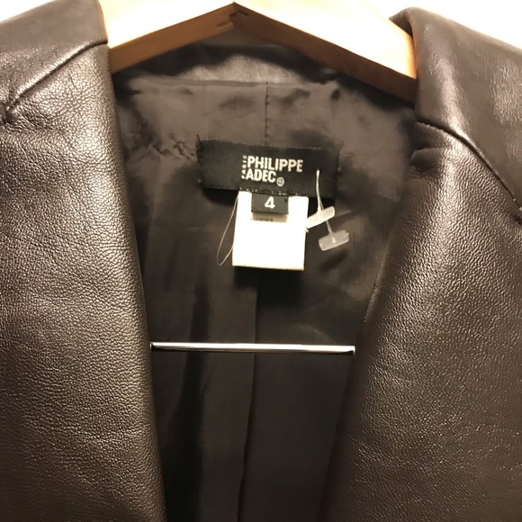 EUC espresso brown genuine leather jacket - Picture 2 of 7